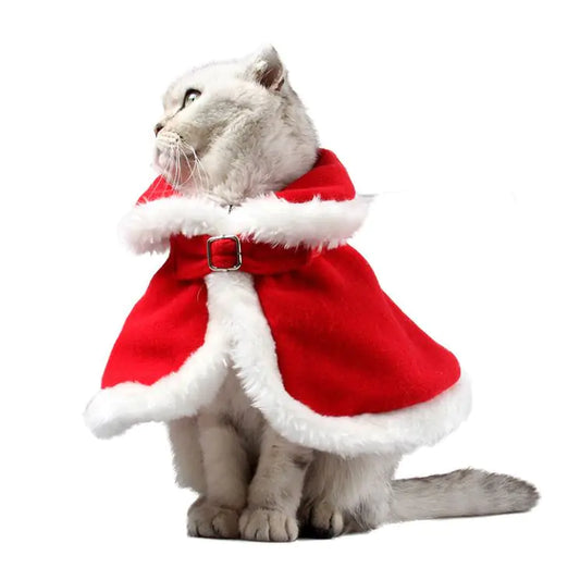 Unleash Your Cat's Festive Charm with the Festive Feline Red Cloak! 🎄🐾